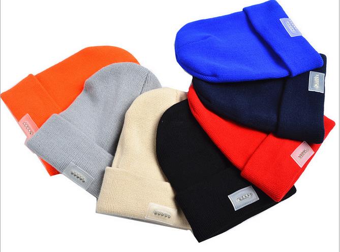 Men Warm Hats Beanie 5 LED Lighted Cap Beanie Knitted Caps Women's Hats